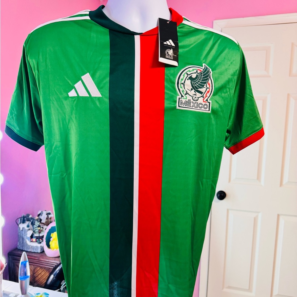 Adidas Mexico Green and Red Men's Jersey